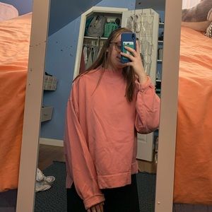 Old Navy Washed Pink Mock Neck Pullover